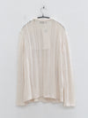 SWAYING 25 Autumn and Winter Fringed Crochet Tencel Blended Long Sleeve Pullover SW-SW25AW1T09C1S2-BAI White